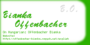 bianka offenbacher business card
